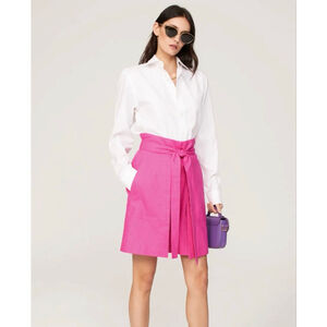 Eudon Choi Pink Pleated Linen Blend Shorts